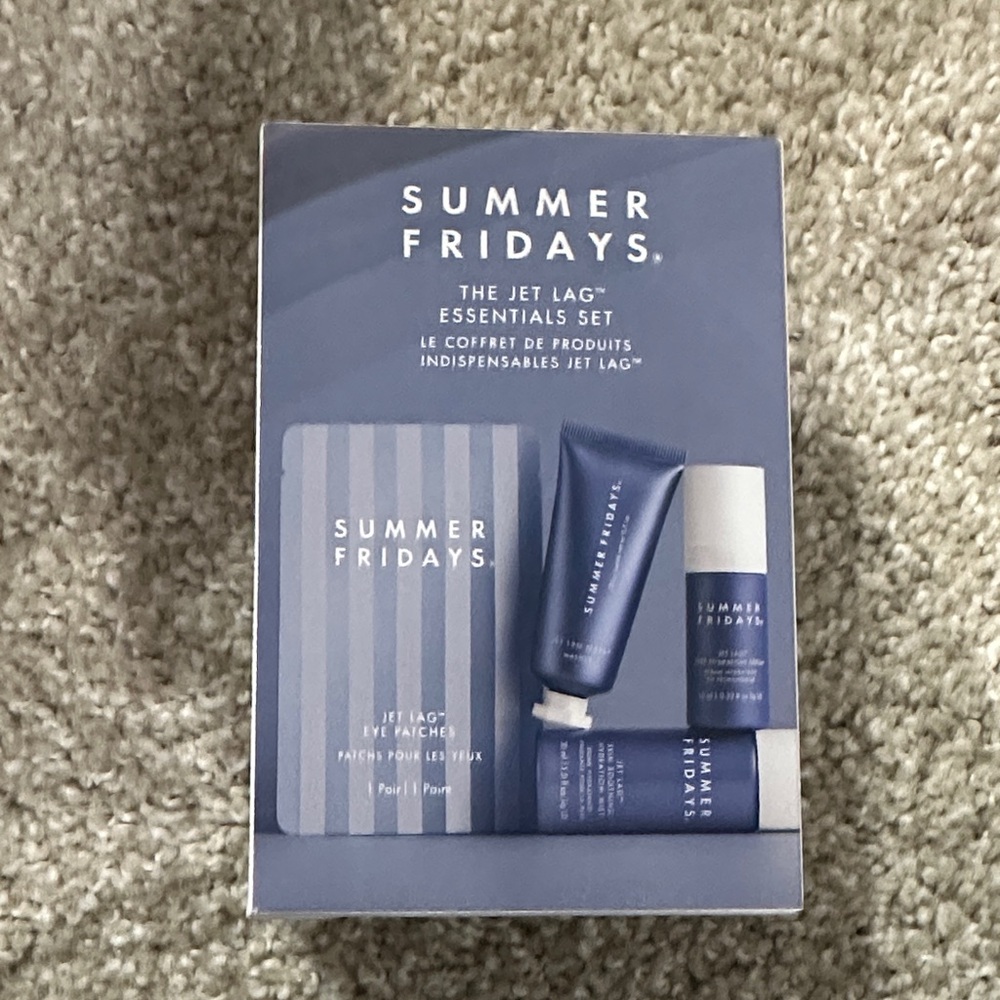 Summer Fridays Jet Lag Essentials Set - Blue and White